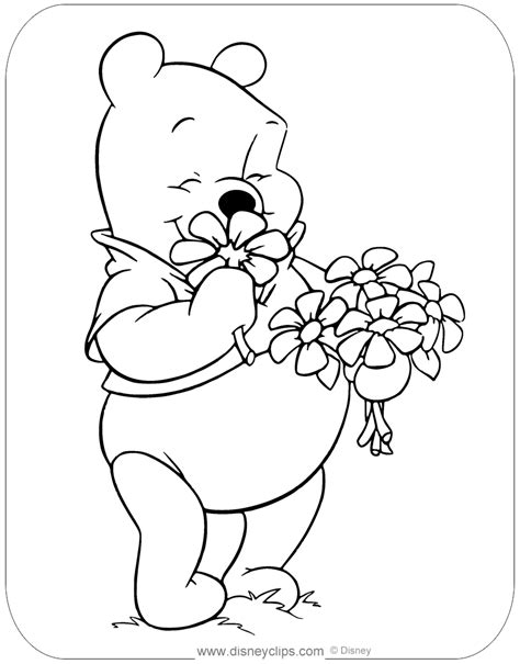 Winnie The Pooh Spring And Summer Coloring Pages