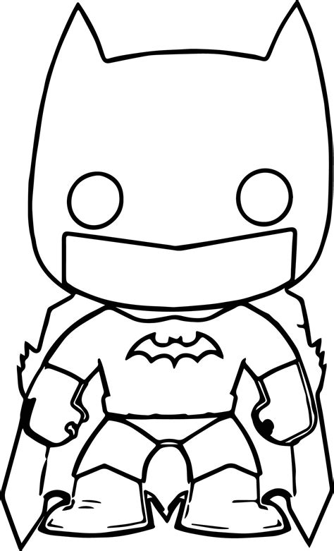 nice Batman Funko Chibi Cartoon Figure Graphic Coloring Page | Batman