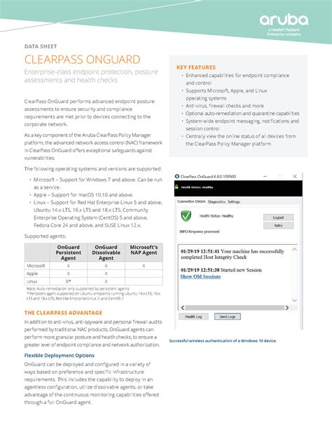 Ds Clear Pass On Guard Networking Data Sheet Clearpass Onguard