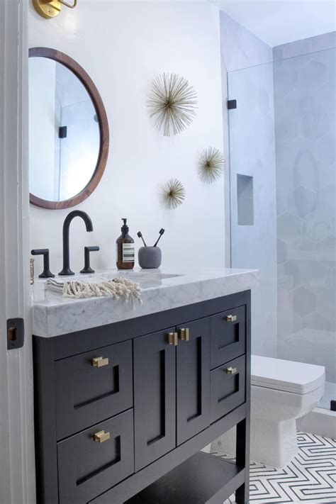 Shop target for white vanities you will love at great low prices. Black-and-white tiles in a graphic pattern create style ...