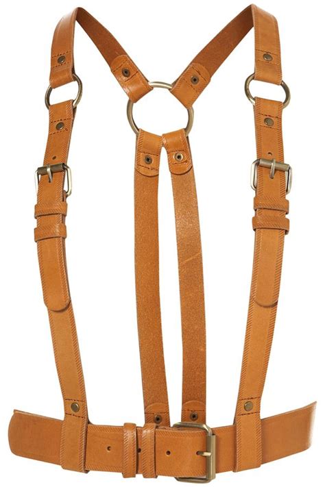 6 Multi Buckle Harness Belt Leather Suspenders Men