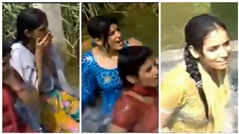 Indian Village Girl Bath Desi Girl Fun In Pool Cute Indian Girl Enjoy When Bathing Youtube