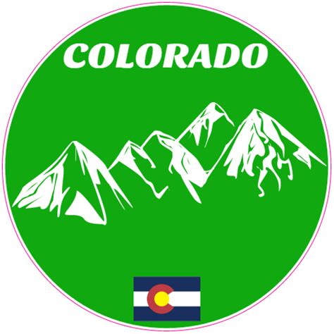 Colorado Logo Circle Decal Us Custom Stickers