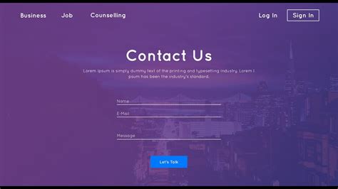 Contact Us Page Design In Html And Css With Source Code Tutor Suhu