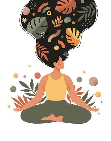 Mindfulness Meditation And Yoga Background In Pastel Vintage Colors