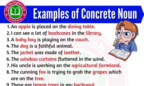 Concrete Nouns Examples Example