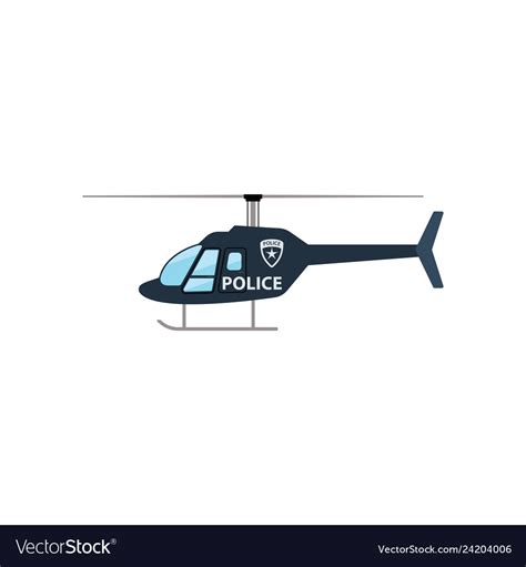 Police Helicopter Icon Royalty Free Vector Image