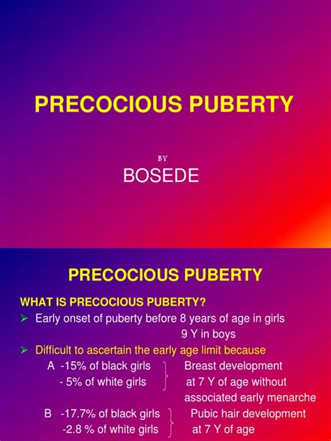 Precocious Puberty Pdf Puberty Luteinizing Hormone