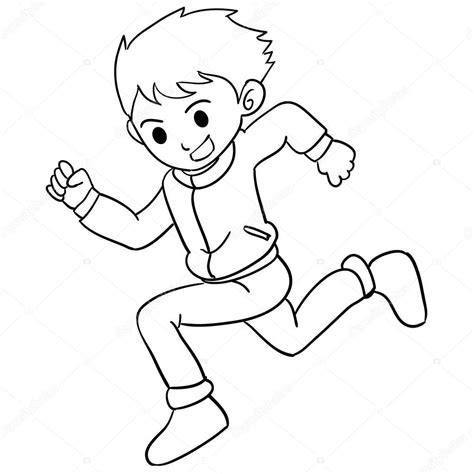 Collection Of Boy Running Character — Stock Vector © Kongvector 146782477