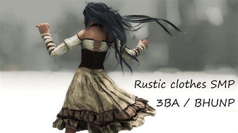 【skyrim Se】rustic Clothes Smp Cbbe 3ba Bhunpv4 1 1 Youtube