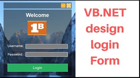 Vbnet How To Design Login Form In Visual Basicnet Youtube