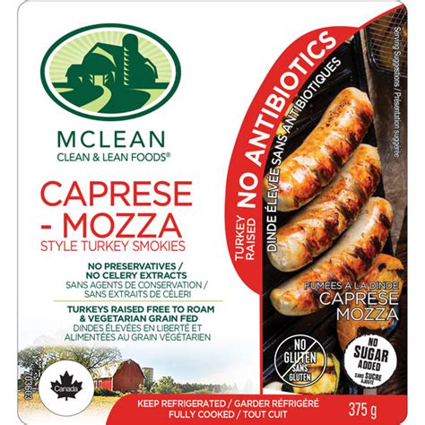 Caprese Mozza Turkey Smokies Mclean Meats Clean Deli Meat Healthy