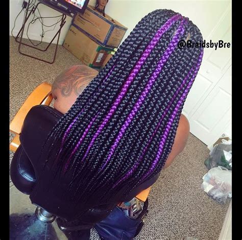 Ashawnay Braids Hairstyles Pictures Colored Braids Purple Box