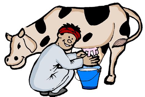 Cartoon Milking Cow Clipart Best