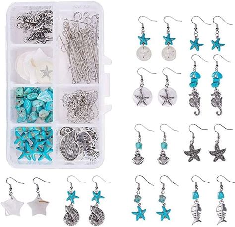 Sunnyclue Box Diy Make Pairs Starfish Shell Earring Making Kit