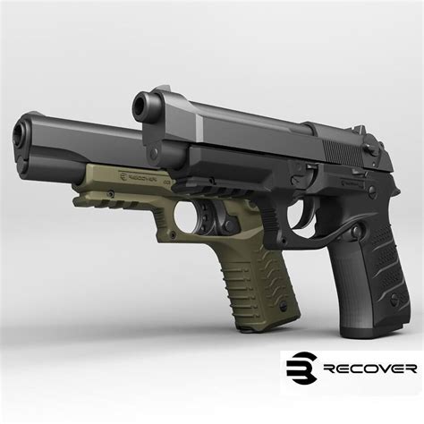 Recover Tactical Bc2 Tactical Grip And Rail System For Beretta 92 Type