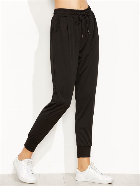 Drawstring Waist Tapered Leg Jogger Sheinsheinside