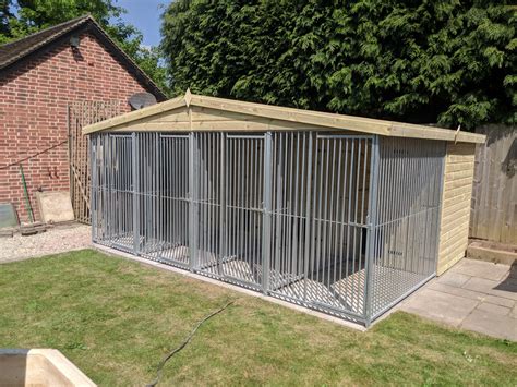 Four Bay Dog Kennel 16x10-16x12ft - benchmarkkennels