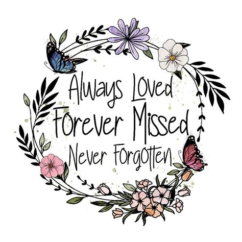 Always Loved Forever Missed Memoriam Memory 100 Cotton Fabric Etsy