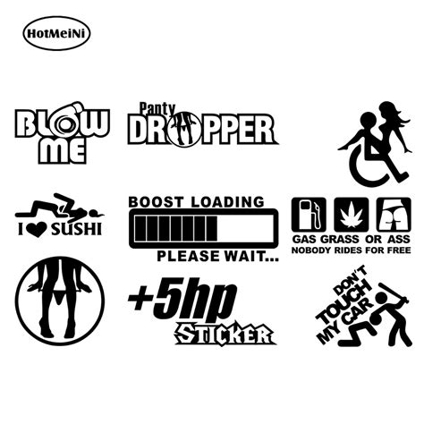 Hotmeini Funny Vinyl Car Stickers Decal Jdm Racing On Car Truck Rear Window Bumper Graffiti In