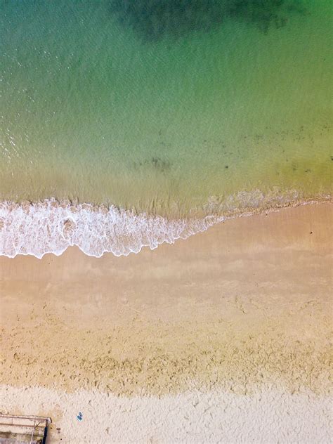 Hd Wallpaper Birds Eye View Of Beach Aerial Photography Of Seashore
