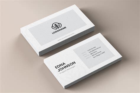 Modern Minimal Business Card Business Card Templates Creative Market