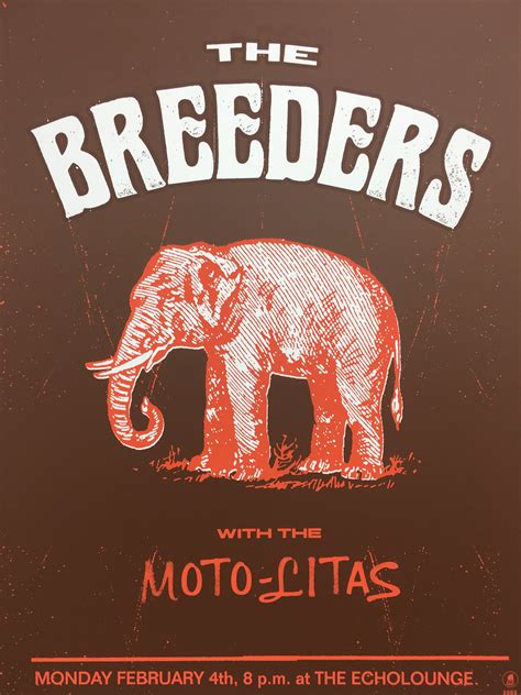 The Breeders 2002 Methane Studios Poster Atlanta Ga Echo Lounge