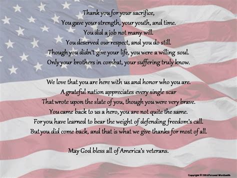 Gedenkpoesiedruck Zum Veteranen Tag Gereimtes Gedicht Zum Veteranen