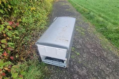 Cumbernauld Residents Baffled As Fridge Pictured Dumped In Middle Of Path Glasgow Live