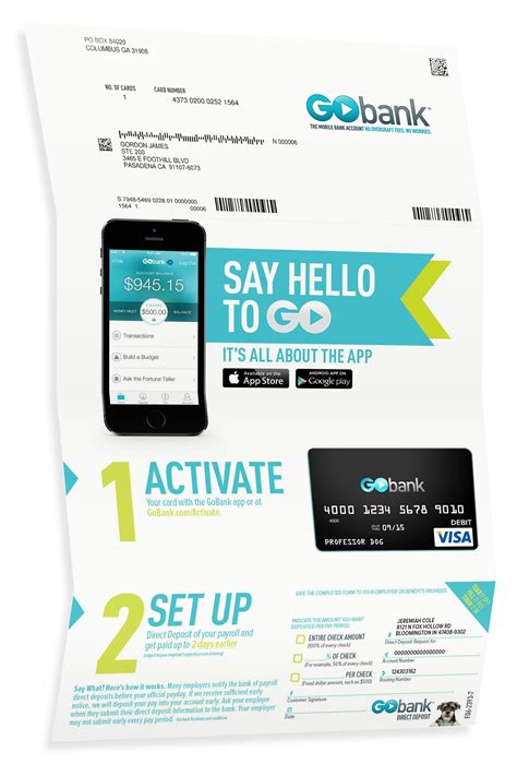Gobank activate card phone numberview schools. GoBank Card Mailer on Behance