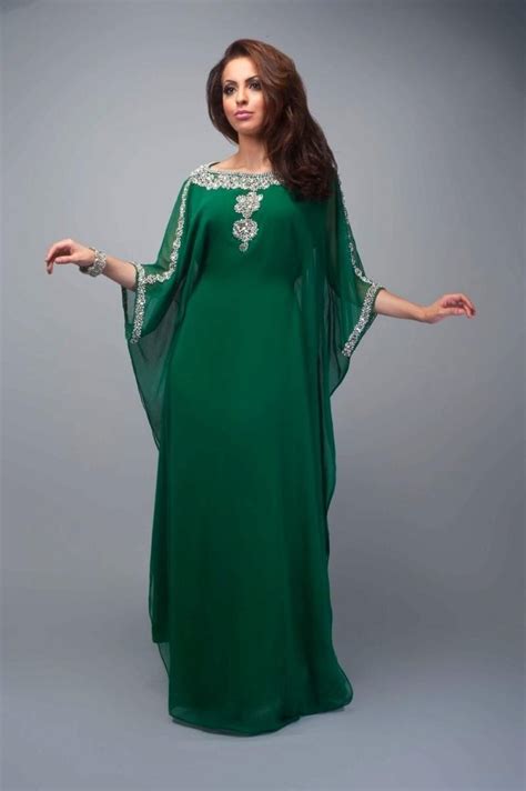 Buy Abend Kleid 2016 New Green Arabic Kaftan Abaya Evening Dresses Sleeves
