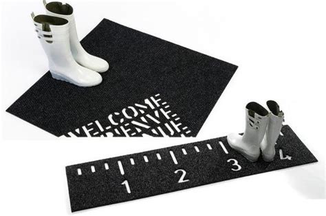Creative Black Welcome Mat For Placing In Front Of The Entry Door
