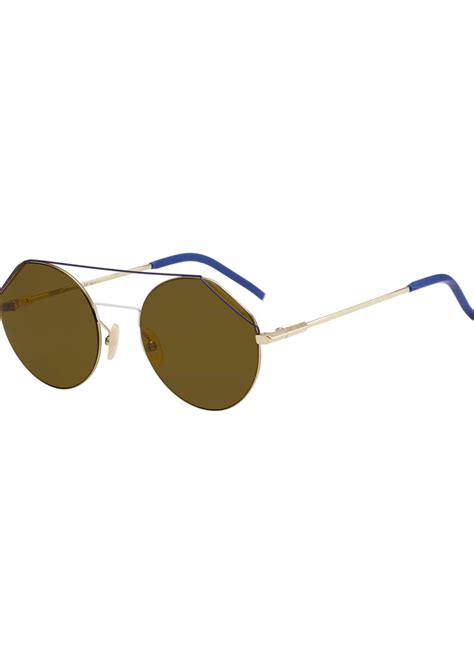 Fendi Men S Rimless Round Aviator Sunglasses Bergdorf Goodman