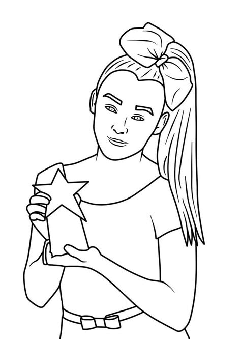 Jojo Siwa shows her presents of fans Coloring Pages - Jojo Siwa