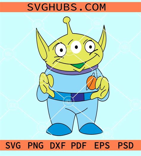 The Green Alien Toy Story Svg Little Green Aliens Svg Toy Story Svg