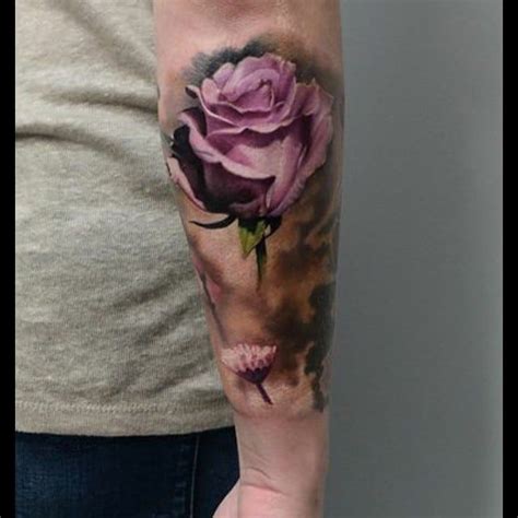 Rose is an everlasting tattoo theme thanks to its beauty and symbolism. Purple Rose Tattoo By Karol Rybakowski - Tattoo Artists ...