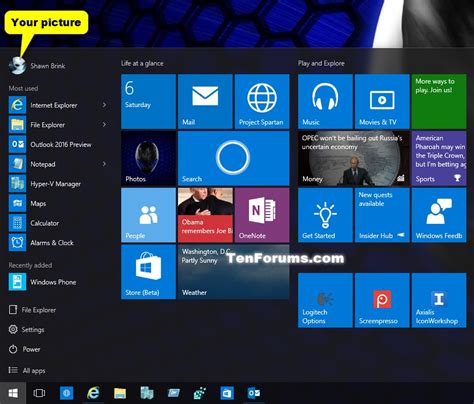 Change Account Picture In Windows 10 Windows 10 Tutorials