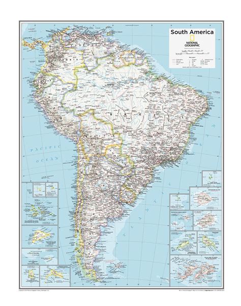 South America Political Map National Geographic Atlas Of The World