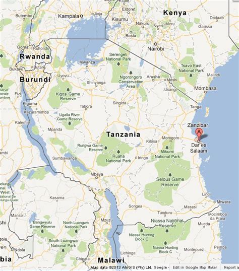 Dar Es Salaam On Map Of Tanzania