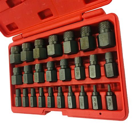 25 Piece Screw Extractor Kit 1 8 To 7 8
