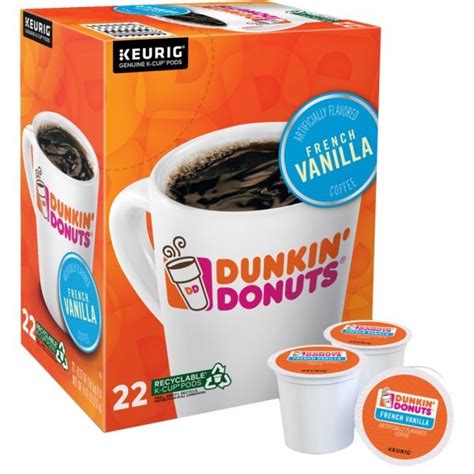 Dunkin Donuts Single Serve Coffee K Cup French Vanilla Carton Of 22