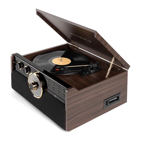 Empire Signature 6 In 1 Mid Century Bluetooth Record Player Victrola