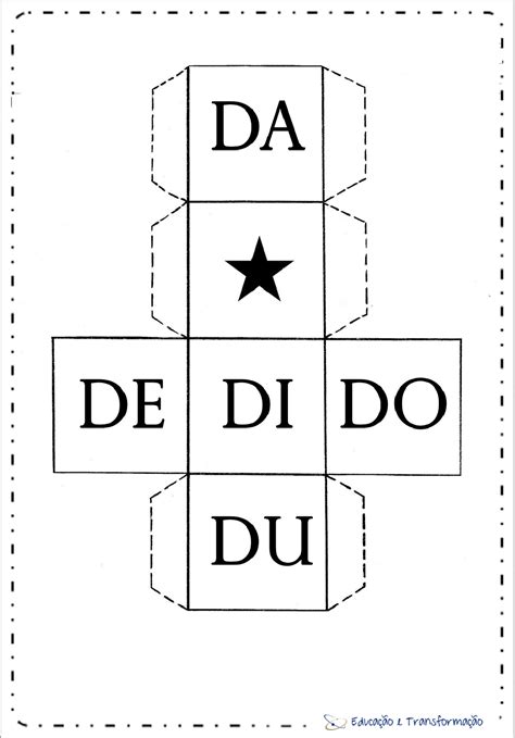 Molde do dado silábico Educação e Transformação