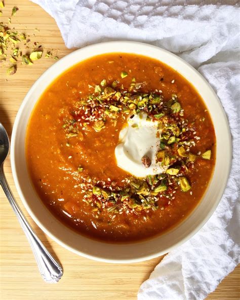 Moroccan Spiced Carrot And Red Lentil Soup Eat Well With Sar