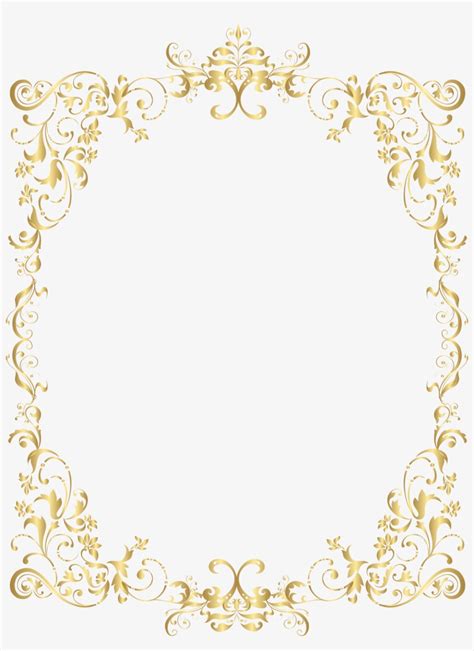 Border Gold Decorative Frame Png Clip Art Free Transparent Png