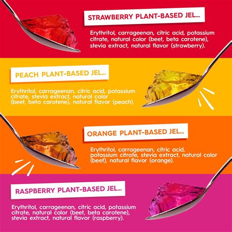 simply delish all natural jel dessert paquete de 4 sabores postres a base de plantas sin culpa