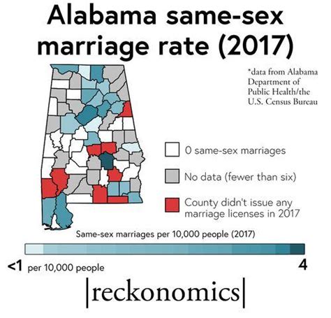 alabama sees hundreds of same sex marriages each year despite eight holdout counties