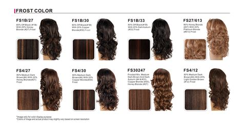 different shades of brown hair color chart