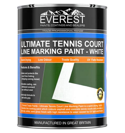 Everest Trade Paints Ultimate Tennis Court Paint Line Marking Paint