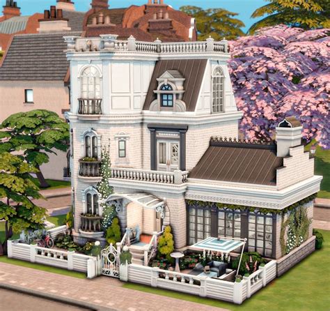 Town House The Sims 4 Sims Building Sims House Sims